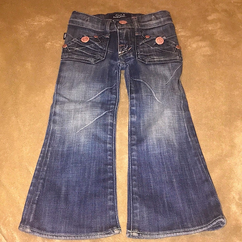 🆕💙ROCK & REPUBLIC: Flare Dark Wash Jeans SIZE 2T